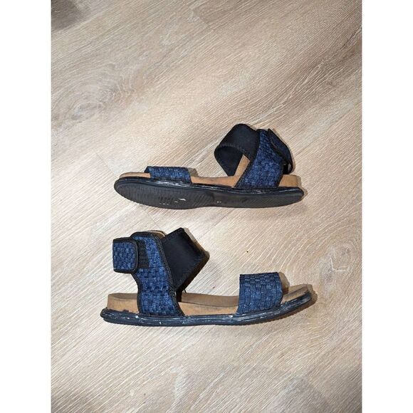 Bernie Mevs Women's Stretch Woven Elastic Leather Sandals Blue Size 39 - Picture 9 of 11